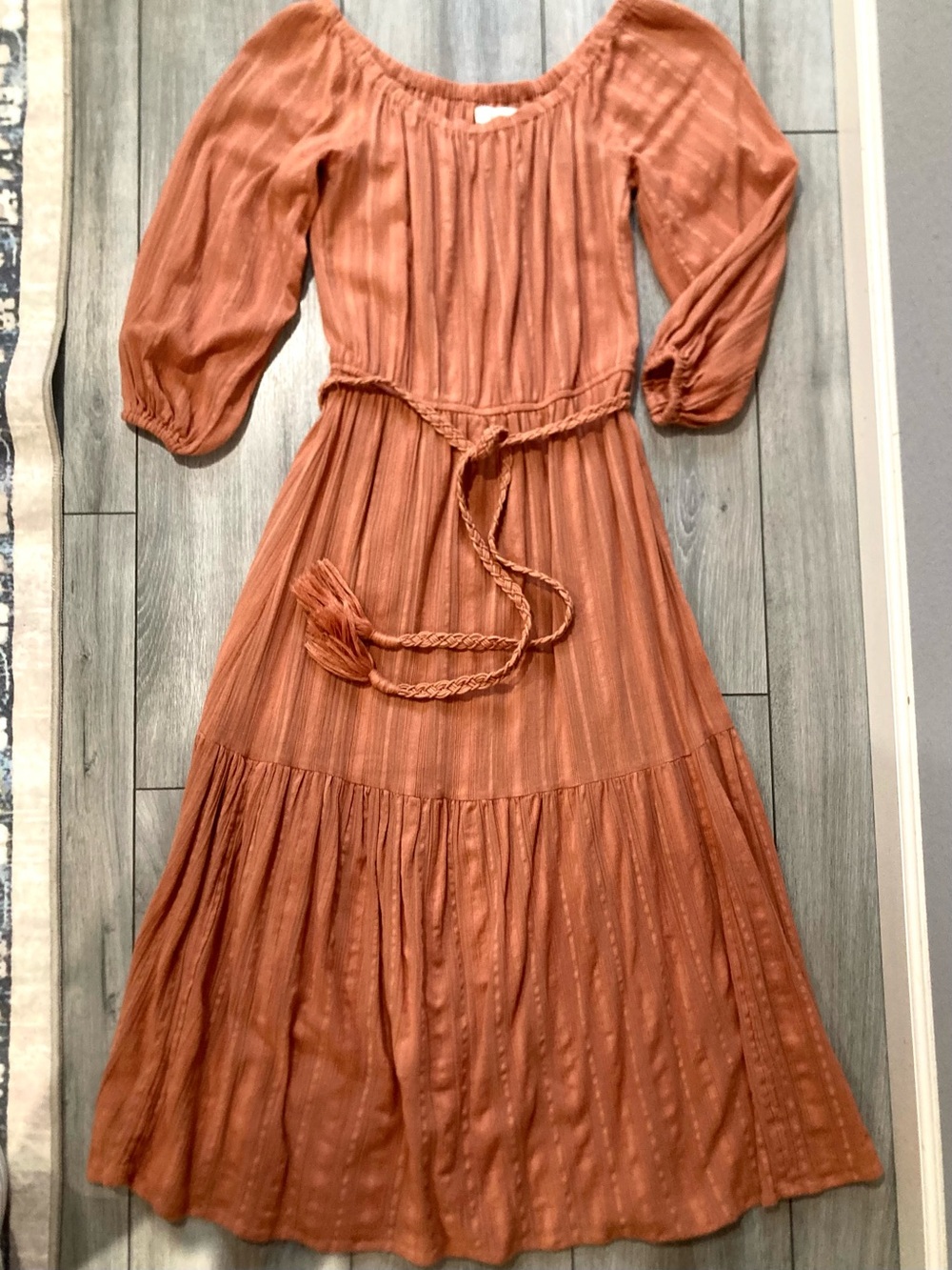 Bishop + Young Bohemian Rusty Orange Dress S-M